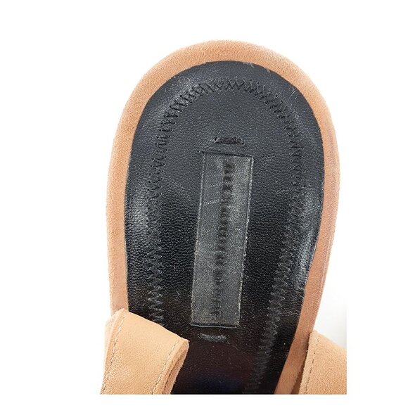 ALEXANDER WANG Piper Suede Fishnet Sandals in Nude - Picture 12 of 14